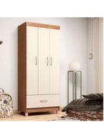 Guarda Roupa Solteiro Ambiente Prince Amêndola Touch Off White – Demóbile