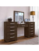 Conjunto para Quarto de Cômodas e Penteadeira Floratta - Malbec