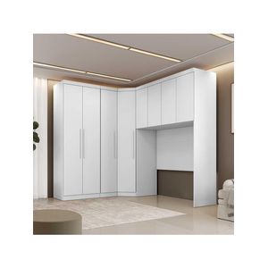 Guarda Roupa Modulado Casal Safira 8 Portas - Clic Móveis Branco