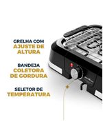 Churrasqueira Elétrica Britânia 1500W Menos Fumaça BCQ10A 220V