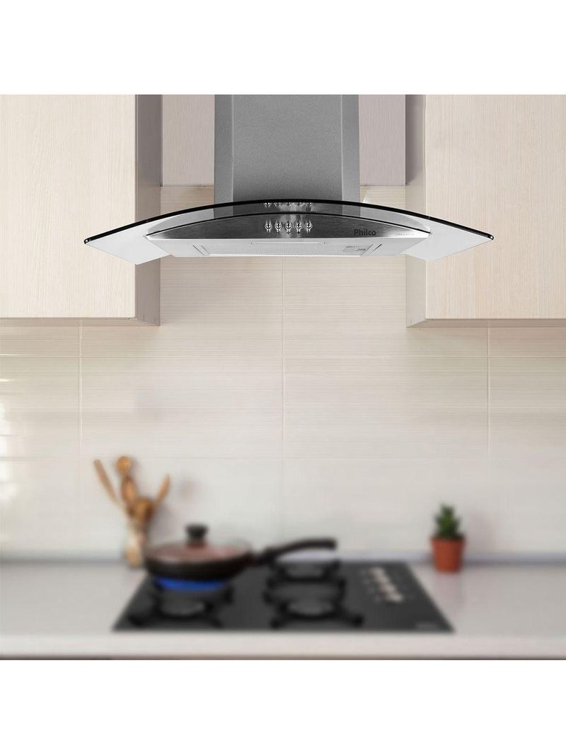 Coifa Philco PCO60G Glass Depurador & Exaustor Inox 220V