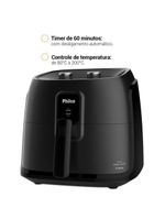 Air Fryer Philco 9L 2000W Cesto Quadrado Gold PAF90B 110V
