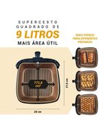Air Fryer Philco 9L 2000W Cesto Quadrado Gold PAF90B 110V
