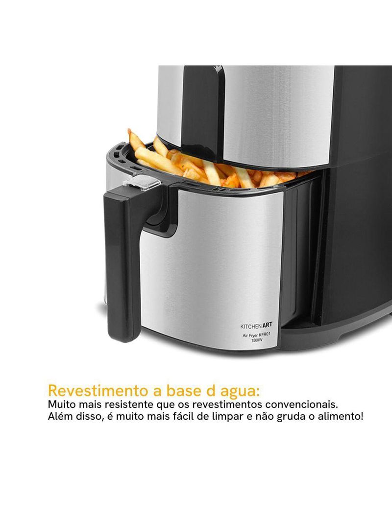 Air Fryer Kitchen Art 4,3L Cesto Quadrado 1500W KFR01 110V