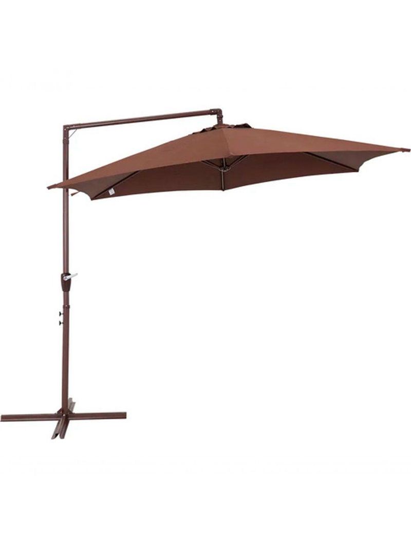 Ombrelone Veneza Suspenso 3mts Deck Piscina Jardim Bel Cor Marrom