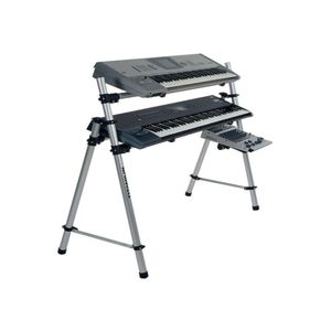 Rack Titanium Para Acomodar 2 Teclados Controlador Usb E Sintetizador Profissional 76 Teclas / 6 Oitavas