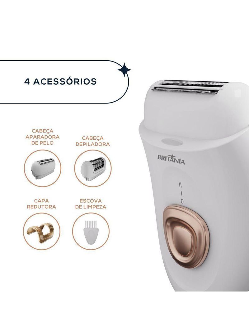 Depilador Britânia 4 Acessórios BDP04 Bivolt