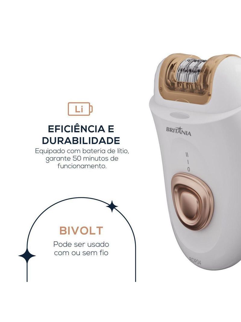 Depilador Britânia 4 Acessórios BDP04 Bivolt