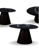 Mesa Cone Redonda Orgânica em Ébano 90cm