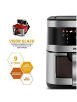 Air Fryer Philco 9L Visor Glass Painel Digital PAF90C 220V
