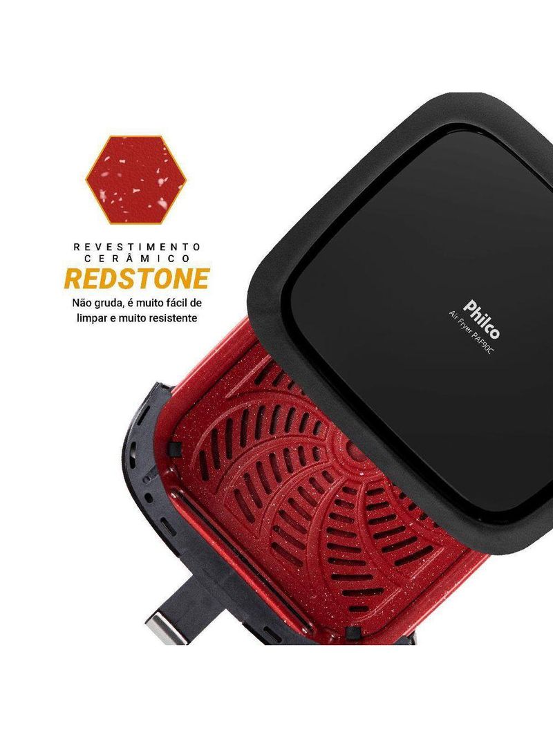 Air Fryer Philco 9L Visor Glass Painel Digital PAF90C 220V