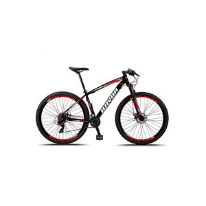Bicicleta Mountain Bike 21 Velocidades Alavanca Alumínio Vermelho Quadro 17