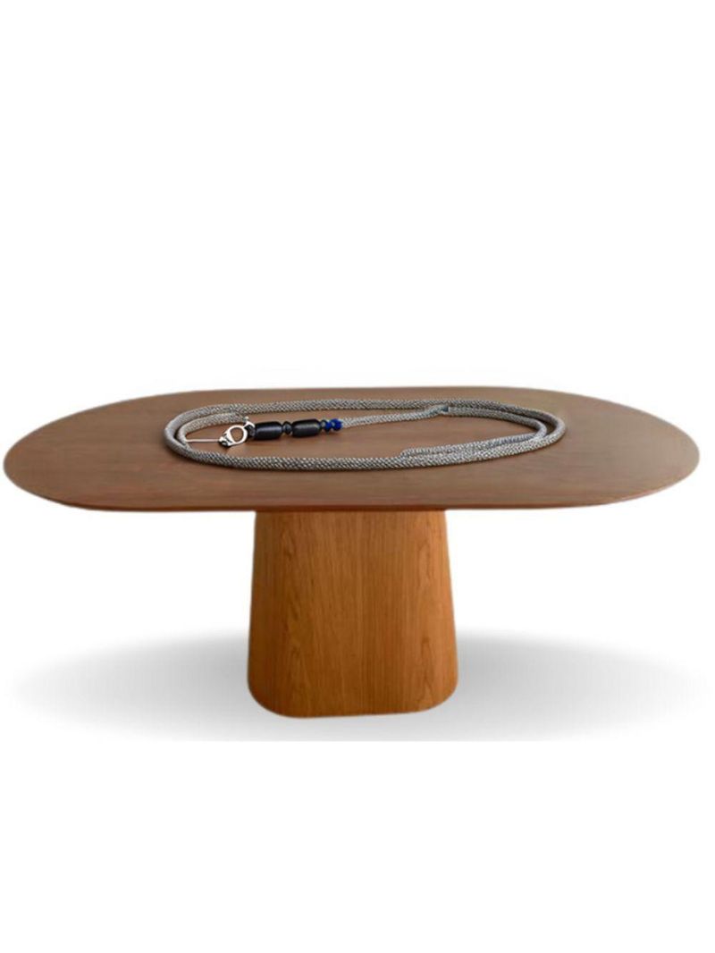 Mesa De Jantar Cone Retangular Arredondada 180x100cm Freijó