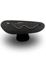 Mesa Oval Organica Em ébano 160x90