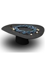 Mesa Oval Organica Em ébano 160x90