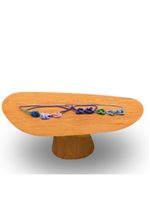 Mesa Oval Organica Em Freijo 140x90cm