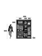 Guarda Roupa Solteiro 2 Portas de correr e 3 Gavetas c/Espelho Thor Plus Branco - Novo Horizonte