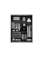 Guarda Roupa Solteiro 2 Portas de correr e 3 Gavetas c/Espelho Thor Plus Branco - Novo Horizonte