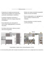 Armário de Cozinha Modulada Completa Compacta 294cm com Balcão de Pia Multimóveis MP2280 Branco/lacca Fumê