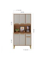 Cozinha Lagos 6 Portas 1 Gaveta Freijo Com Off White Indekes