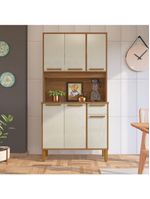 Cozinha Lagos 6 Portas 1 Gaveta Freijo Com Off White Indekes