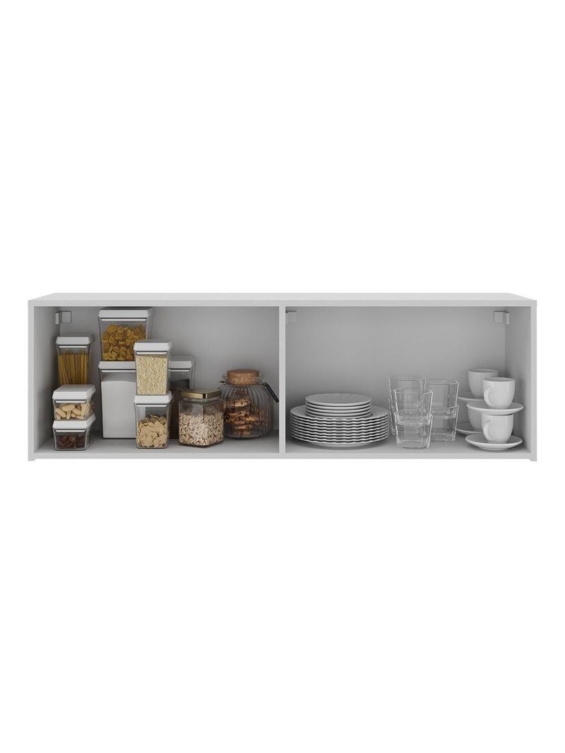 Armário de Cozinha Aéreo 4 Portas Multimóveis MP2156 Branco
