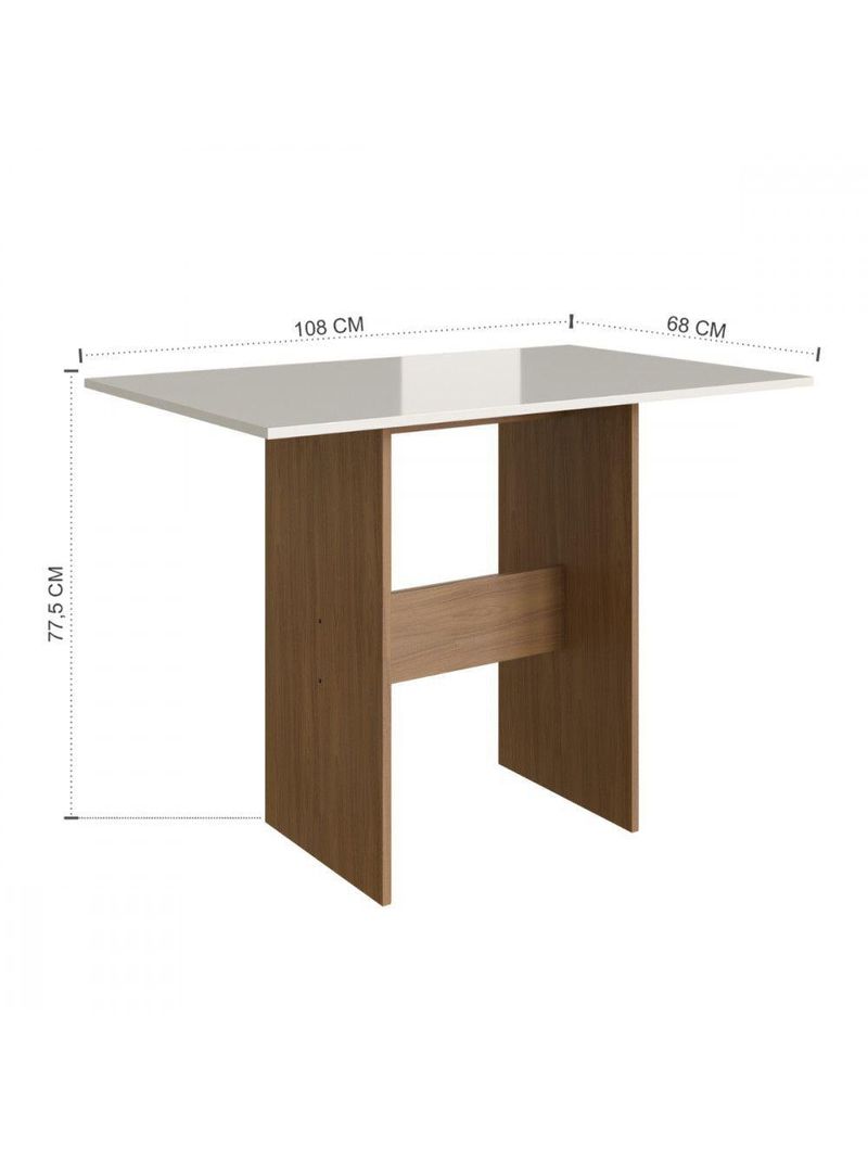 Mesa Com 4 Cadeiras Karla Freijo Com Off White Cacau Indekes