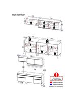 Cozinha Compacta 4 Peças Com Leds Veneza Up Multimóveis