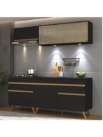Cozinha Compacta 4 Peças Com Leds Veneza Up Multimóveis