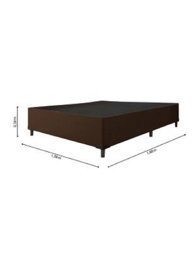 Cama Box Casal 1,38m com 38cm de Altura Suede - Prince - Marrom