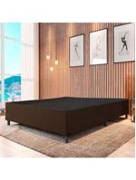 Cama Box Casal 1,38m com 38cm de Altura Suede - Prince - Marrom
