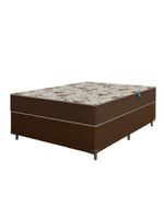 Cama Box Casal Colchão Espuma D33 Marquês 138X188X57Cm Marrom Umaflex - Suporta Até 90Kg Por Pessoa