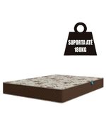 Cama Box Casal Colchão Espuma D33 Marquês 138X188X57Cm Marrom Umaflex - Suporta Até 90Kg Por Pessoa