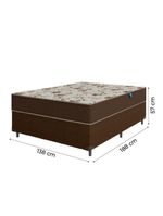 Cama Box Casal Colchão Espuma D33 Marquês 138X188X57Cm Marrom Umaflex - Suporta Até 90Kg Por Pessoa
