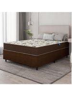 Cama Box Casal Colchão Espuma D33 Marquês 138X188X57Cm Marrom Umaflex - Suporta Até 90Kg Por Pessoa
