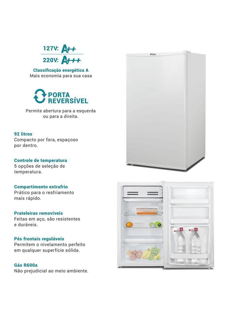 Frigobar Philco 93L 6 Níveis de ajustes PFG114 110V