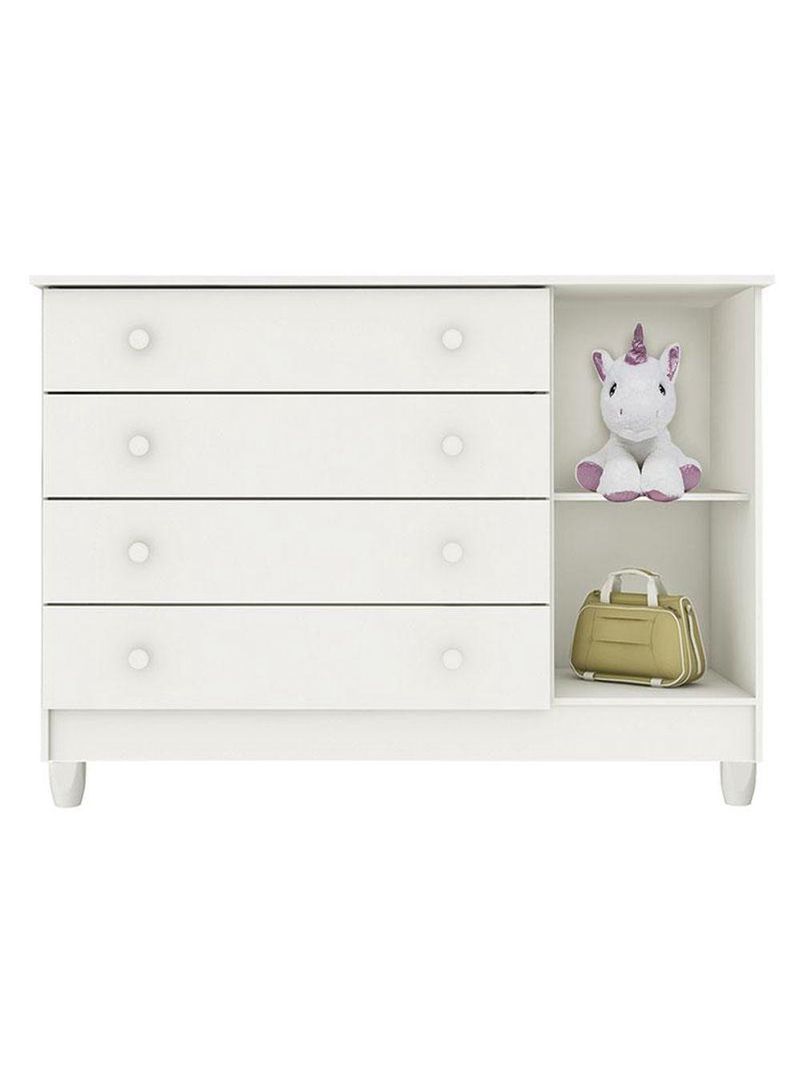 Cômoda Infantil Gran Selena Branco Brilho - Carolina