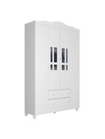 Guarda Roupa Infantil Ariel 4 Portas Branco Brilho – Carolina Móveis