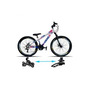 Bicicleta Viking Aro 26 Tuffx25/30 Vmaxx Freio A Disco 21v Prata Azul