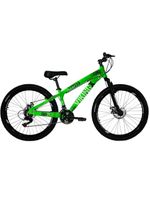 Bicicleta Viking X Tuff25/30 Aro 26 Freio Disco 21v Cambios Importados Verde Neon Vikingx