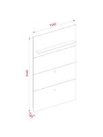 Estante Home Theater Com Bancada Suspensa Monte Carlo Calacata Off White - Madetec