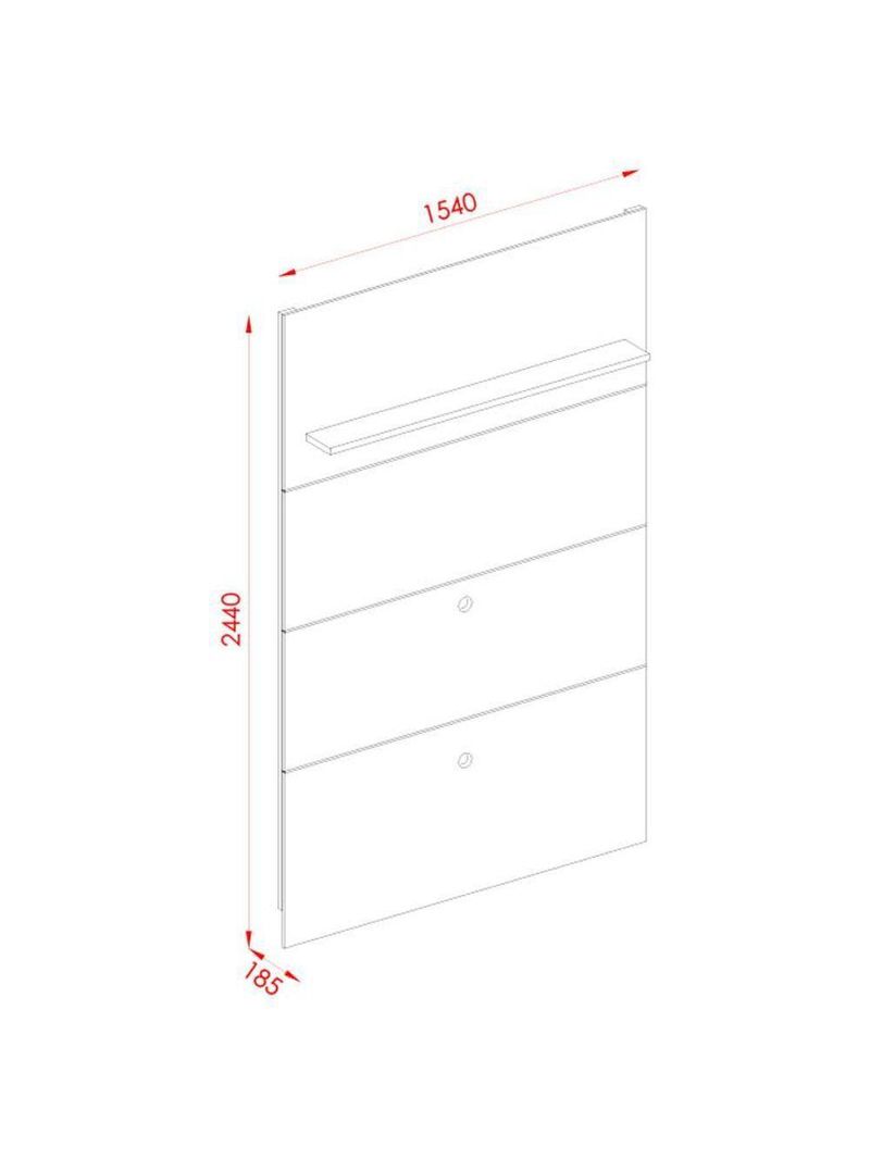 Estante Home Theater Com Bancada Suspensa Monte Carlo Calacata Off White - Madetec