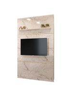 Estante Home Theater Com Bancada Suspensa Monte Carlo Calacata Off White - Madetec