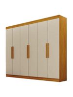 Guarda Roupa Casal 6 Portas Canadá Cinamomo Off White – Leifer Móveis
