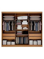 Guarda Roupa Casal 6 Portas Canadá Cinamomo Off White – Leifer Móveis