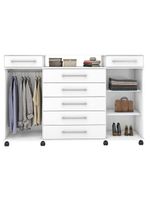 Cômoda London E Guarda Roupa Casal Venice 62480pe Branco Brilho - Demóbile