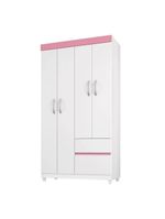 Cômoda Montevidéu E Guarda Roupa Solteiro Lótus Branco Flex - Demóbile