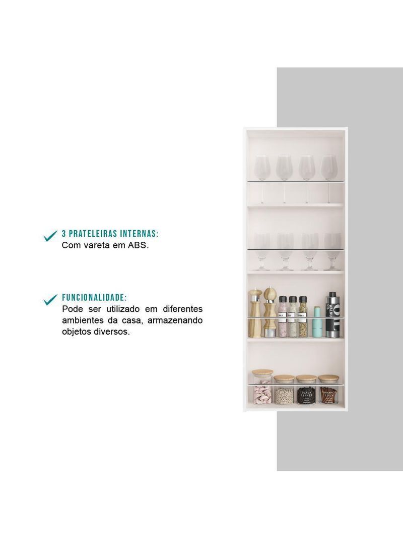 Armário Cozinha Utilitário 1 Porta Branco Carraro