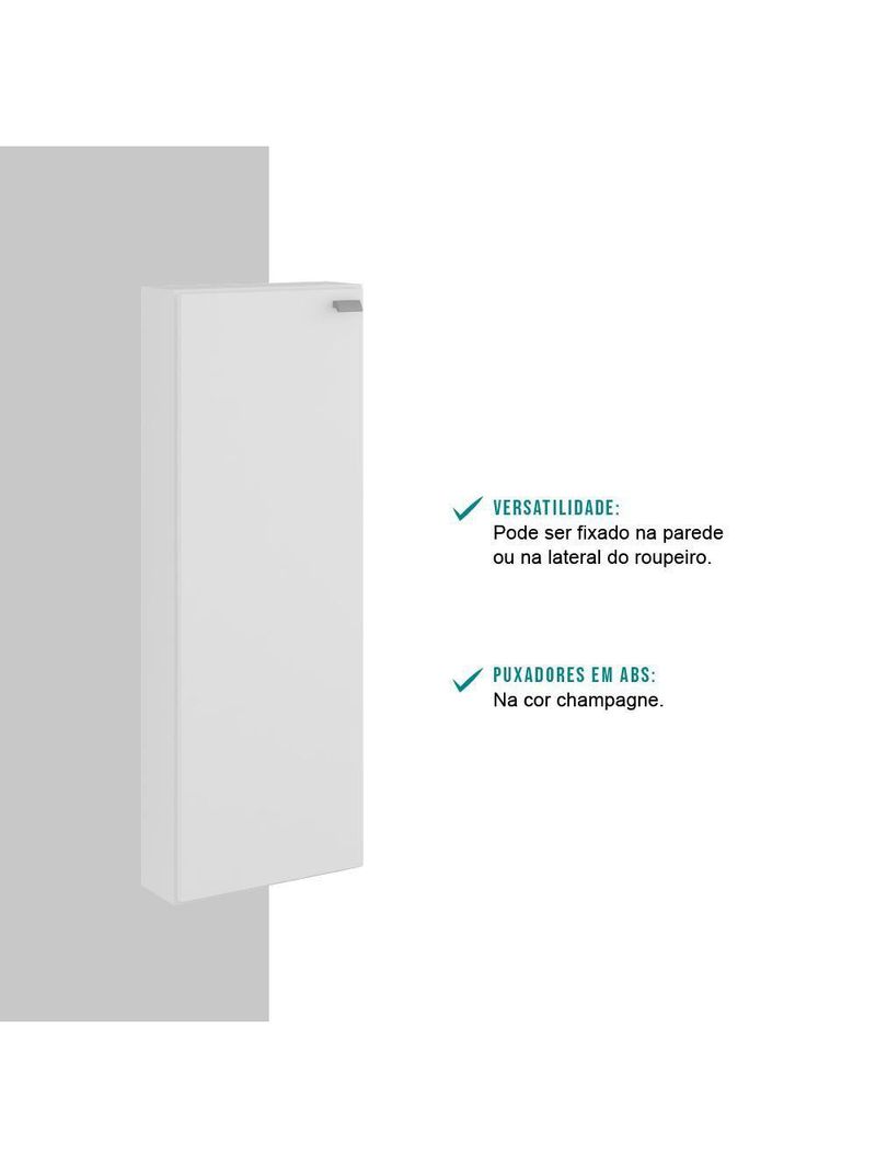 Armário Cozinha Utilitário 1 Porta Branco Carraro