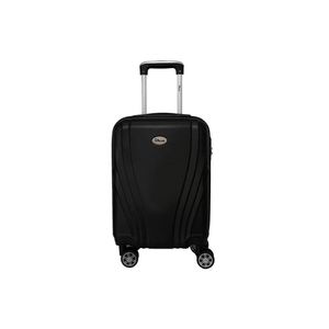 Mala de Bordo Pequena para Viagem em ABS IKA Vanguard Cadeado Integrado Rodas Duplas 360º Preto - P
